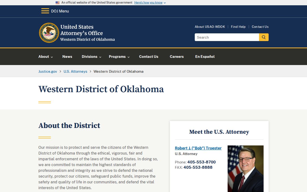 Oklahoma court clerks and Western District U.S. Attorney