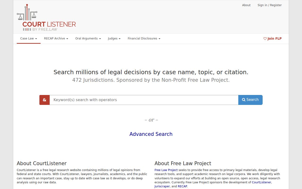 Oklahoma court records research through CourtListener and RECAP