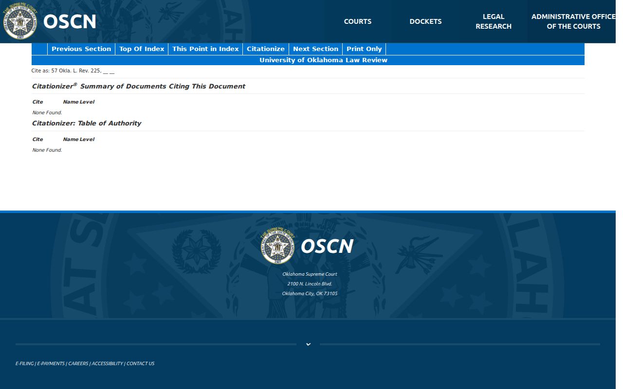 Oklahoma criminal court records expungement procedure statute